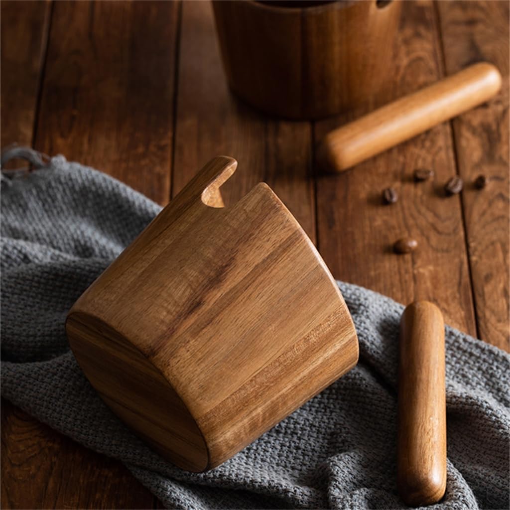 Coffee Powder Box Wood Espresso Grounds Bucket Retro Cafe Counter Waste Box Tool Accessory
