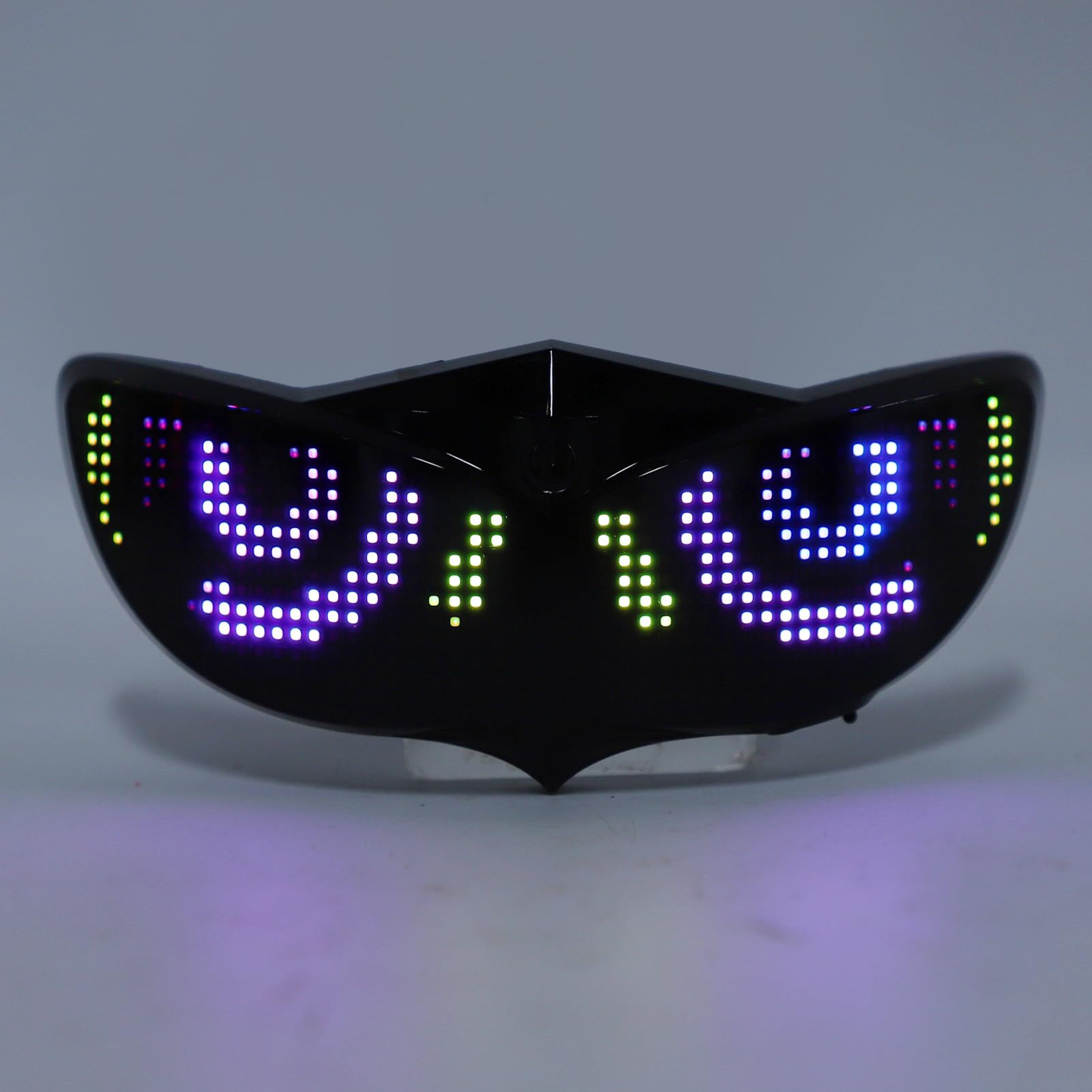 Annadue Casco Intelligente Spia a LED Display Divertente Luce di Guida Notturna per Bici Moto Personalizzabile Smart