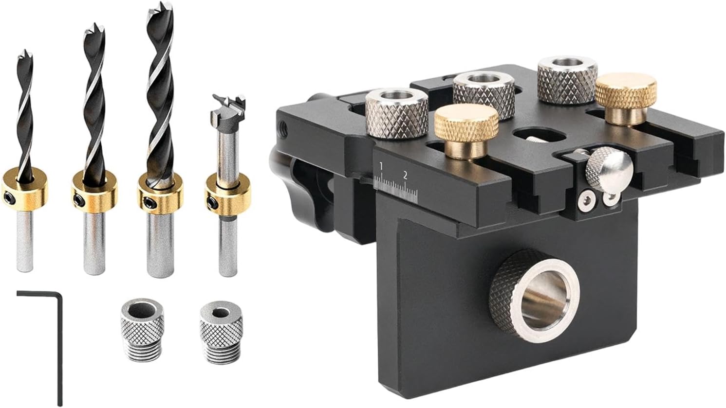 Self Centering Doweling Jig Kit Metal Wood Drilling Jig Handheld Accessories Home & Garden | Tools | Power Tools | Jigs & Templates