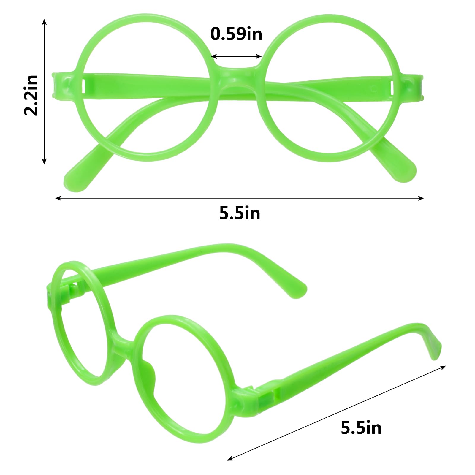 Accessoires de costume de princesse avec monture ronde verte, sac à lunettes, boucles d'oreilles, costume Mirabel pour filles et femmes, déguisement d'Halloween et de costumade