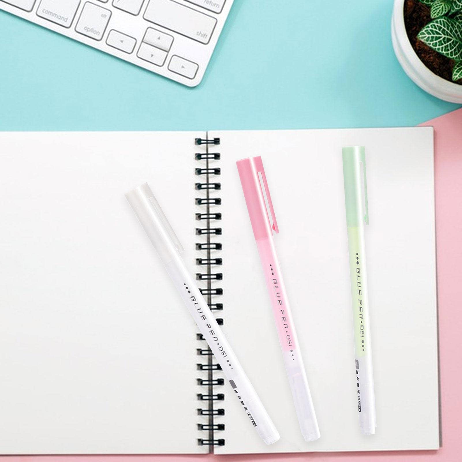 Penna per colla a colori ad asciugatura rapida da 10 pezzi, applicabile come scrivere, scrapbooking, cancelleria fatta a mano, fornure per colla artigianale, penne glterate  21