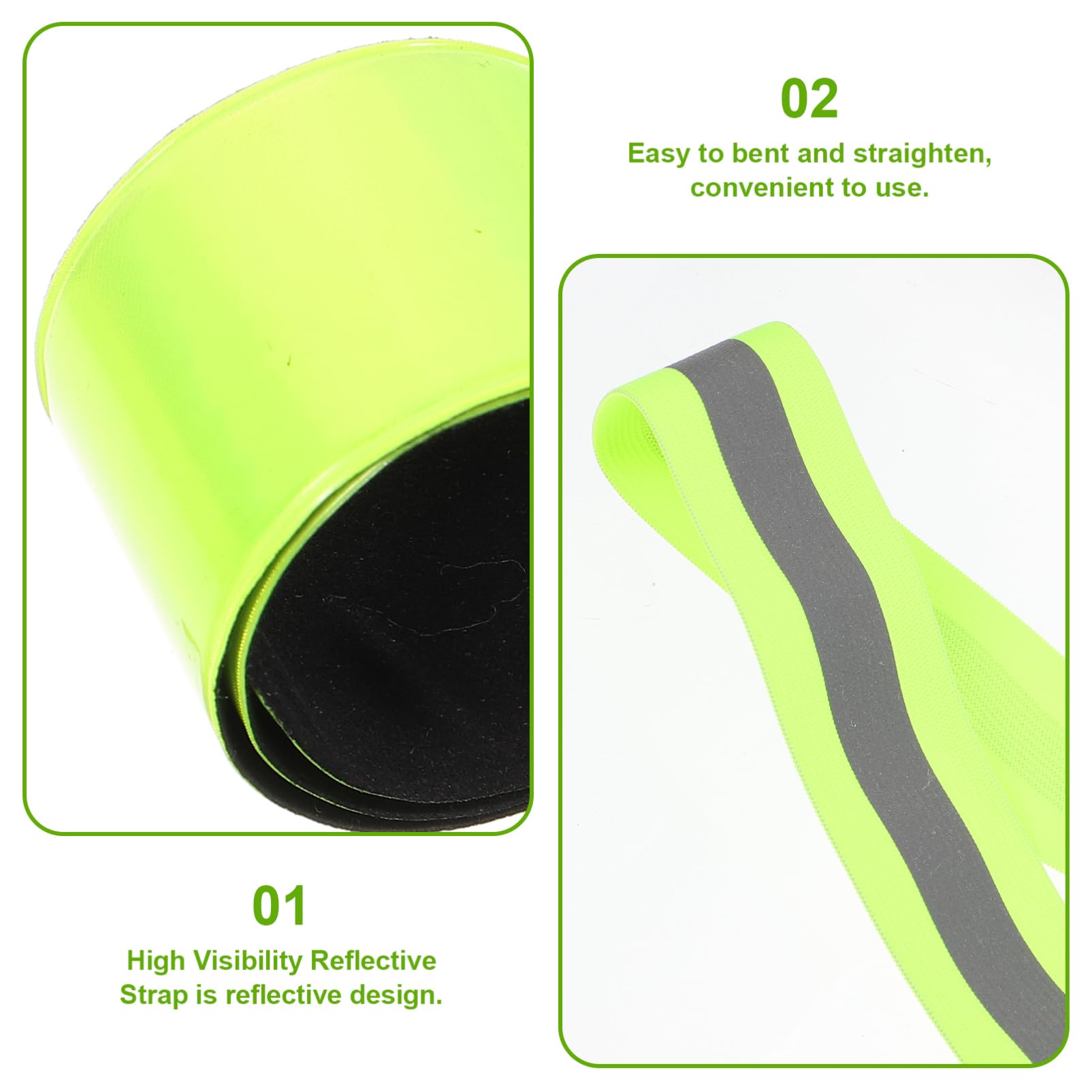 BESPORTBLE 3juegos Bandas Reflectantes Ajustables para Correr y Actividades Nocturnas Incluye Cinturón y Brazaletes Alta Visibilidad y Reutilizables para Ciclismo Senderismo y Maratones