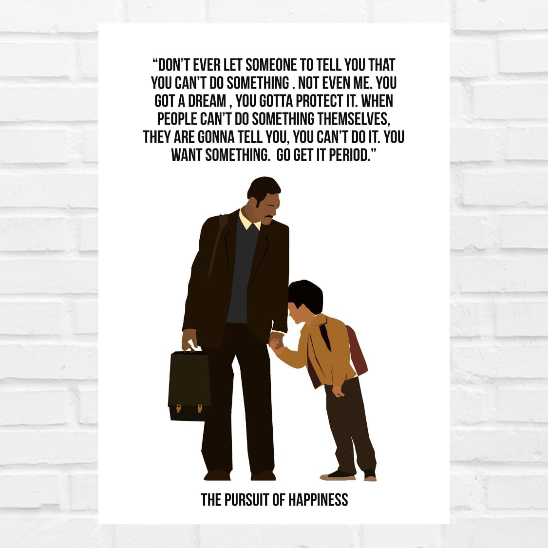 Good Hope Hollywood Movie Pursuit Of Happiness Motivational Quote Poster 12x18 inch For Room Office Home wall Decoration Bedroom Hotel Living Gift Painting sticker wallpaper Boys Hostel.