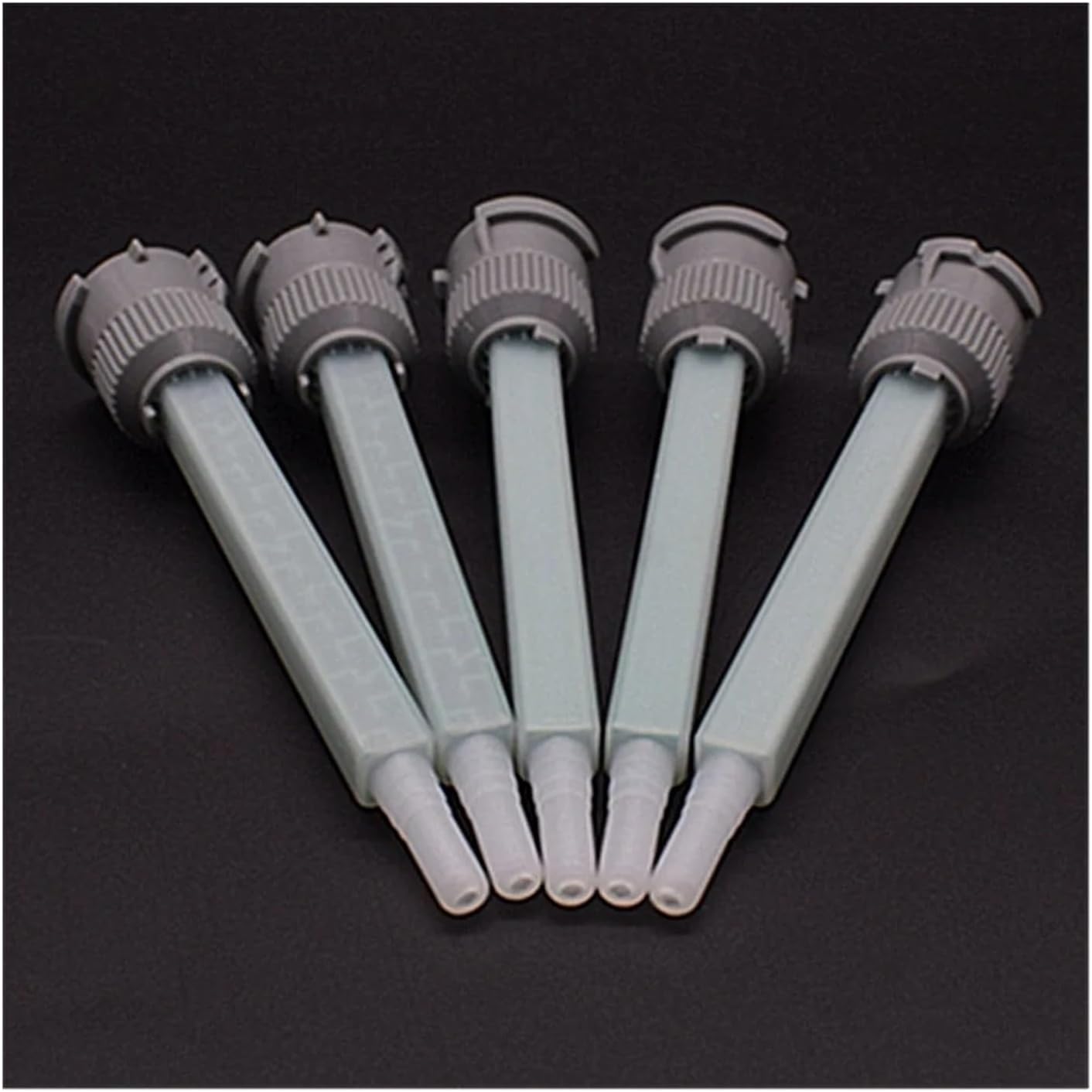 5 Pieces Epoxy Resin Adhesive Applicator Static Mixer Mixing Nozzle AB Glue Guns Mixed Tube Squares 1:1 Static Mixing Nozzle Set