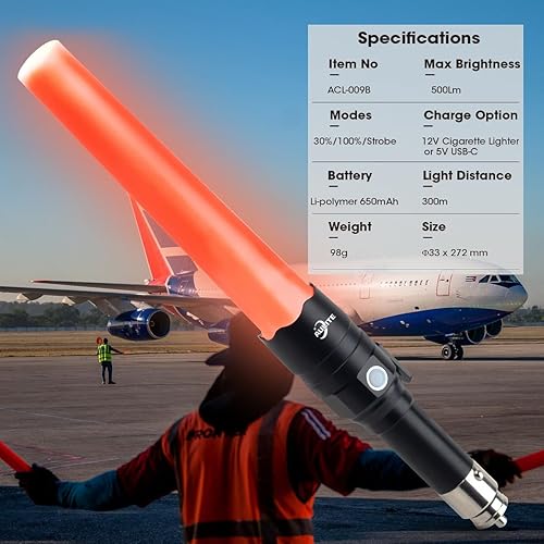 Miniatura 7 de AULITE Linterna pequeña de seguridad para tráfico, coche, emergencia  Encendedor de cigarrillos y USB C recargable con cortador de cinturón de