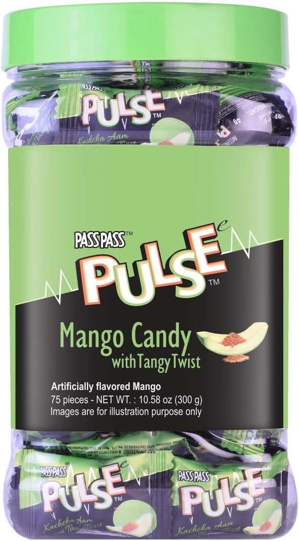 Pulse Candy Pass Pass Sensational Kacchaa Aam Flavor Candy - 167 Jar 670g