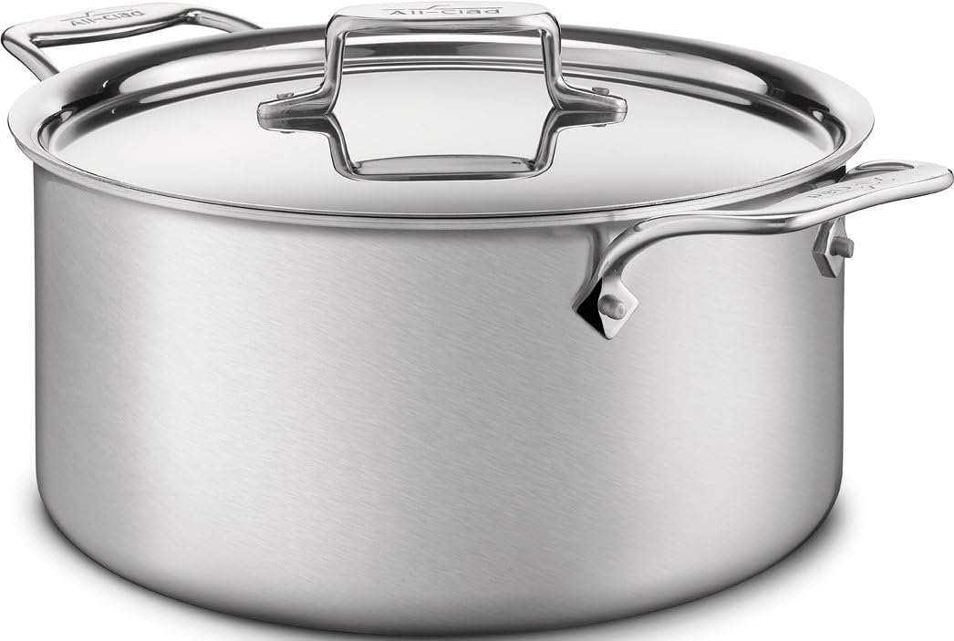 All-Clad D5® Stainless Steel 8 Qt Stockpot with Lid, Made in the USA