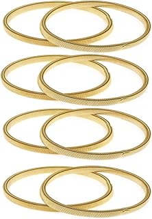Fodattm 4 Pairs Elastic Anti-Slip Adjustable Shirt Garter Sleeve Holders Stretch Metal Armbands