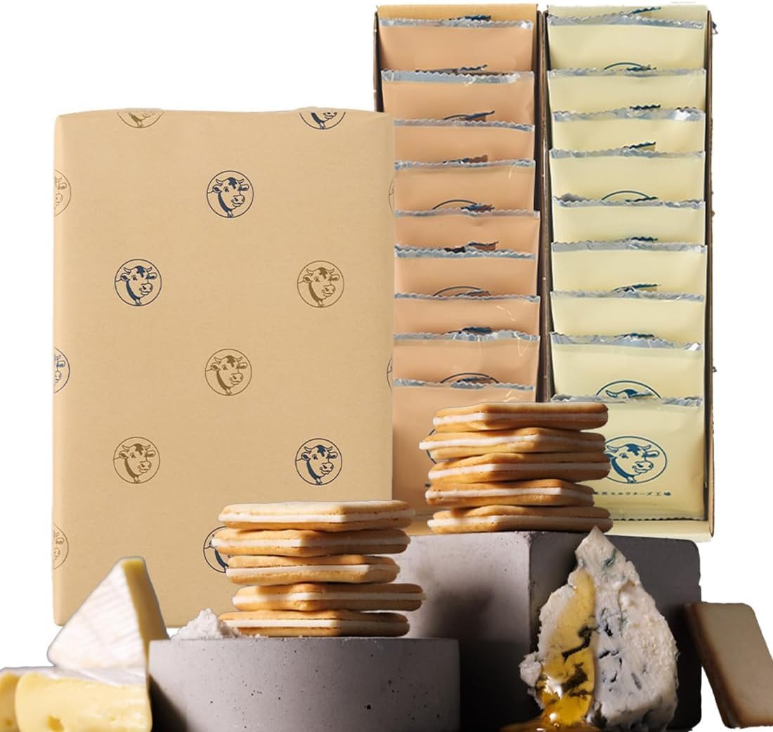 Tokyo Milk Cheese Factory Cookie Assortment 18 Cookies Sweets Gift | Salt & Camembert and Honey & Gorgonzola Cookies | Made in Japan