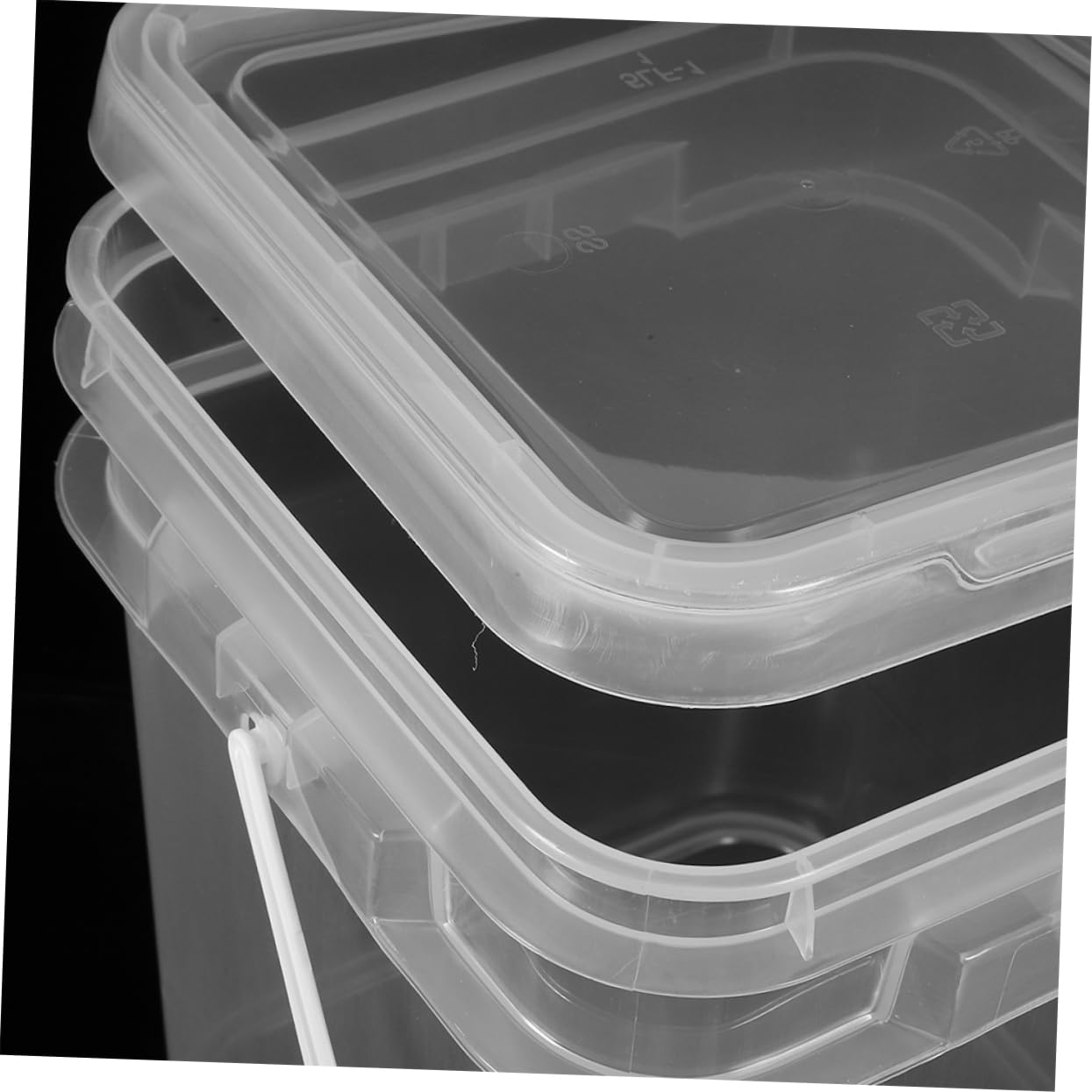 Cabilock 3 Juegos Bote De Pintura Lata De Pintura con Asa Latas De Pintura Óleo Balde De Plástico para Pintar. Barril De Plástico para Pintar. Cubo De Recubrimientos Abs 2 Piezas * 3