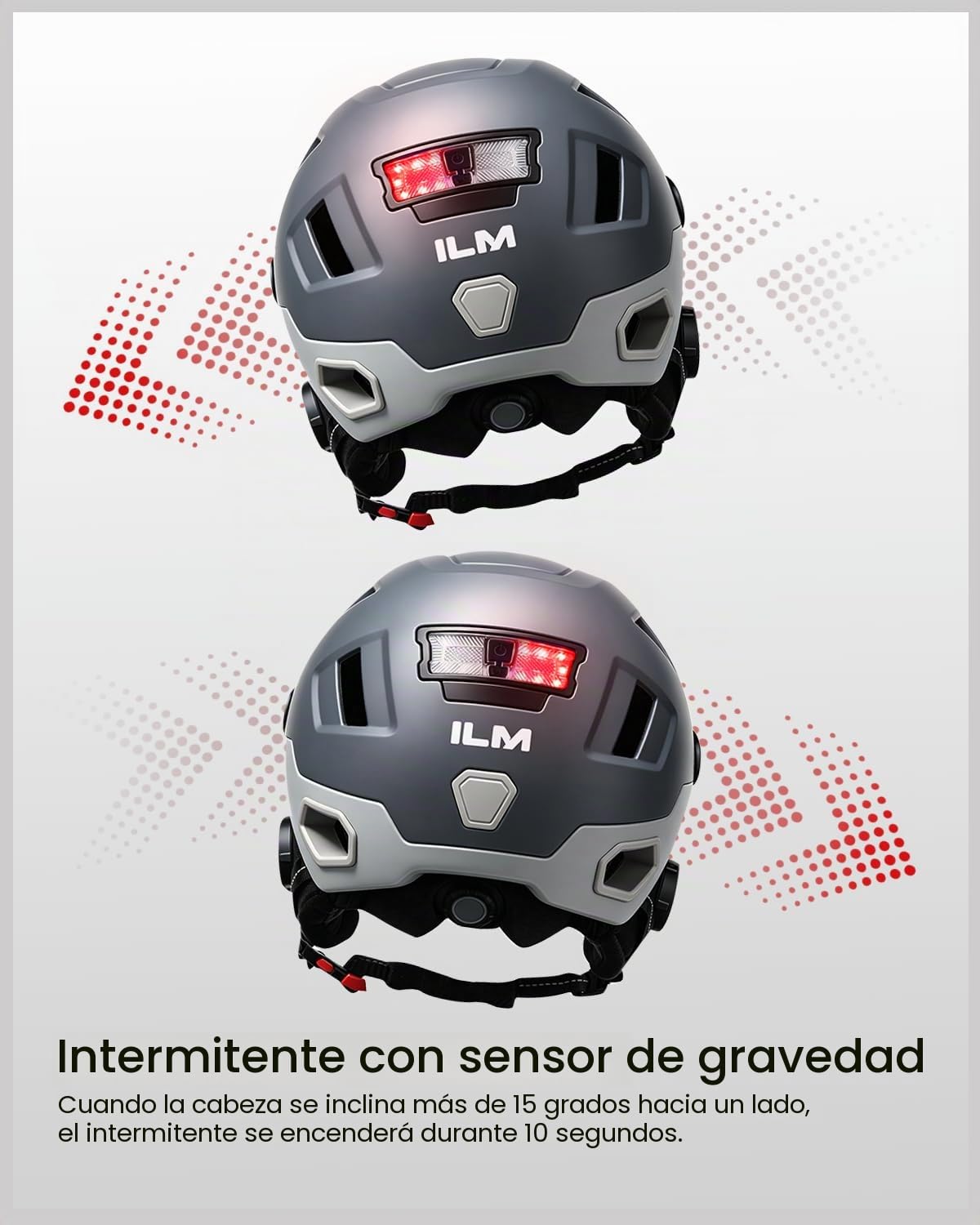 ILM Casco LED para bicicleta inteligente para adultos