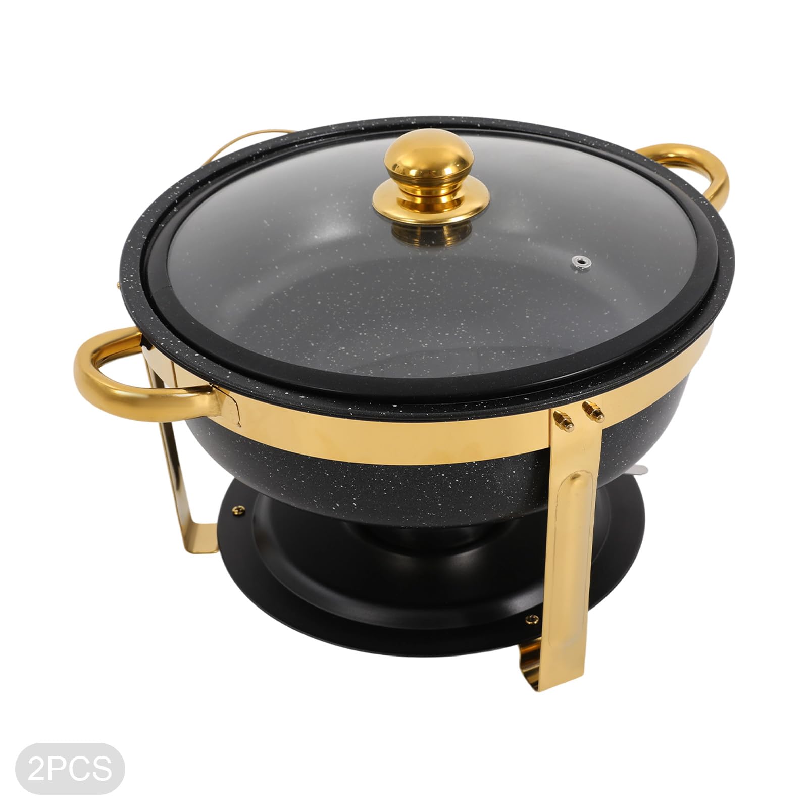 Juego de bandejas térmicas para barbacoa, recipientes para mantener el calor, cuencos de calor, juego de buffet con rellenos y quemadores para cocinas, comedores, hogares, fiestas, bodas