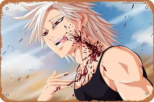 The Seven Deadly Sins, Ban (The Seven Deadly Sins) Anime Poster Home Wall Art Decoration Retro Metal Tin Sign 8x12 inch