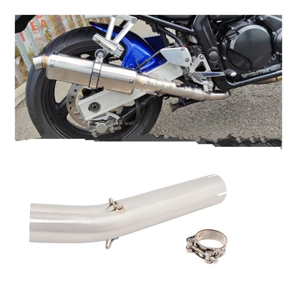 WOLWES Tubo Escape Motocicleta para Yamaha para FZS 600 para Fazer 1998-2003 Silenciador De Escape De Motocicleta 51mm Tubo De Enlace Medio De Escape Moto para CB1300 2003-2013 Escape Tubo