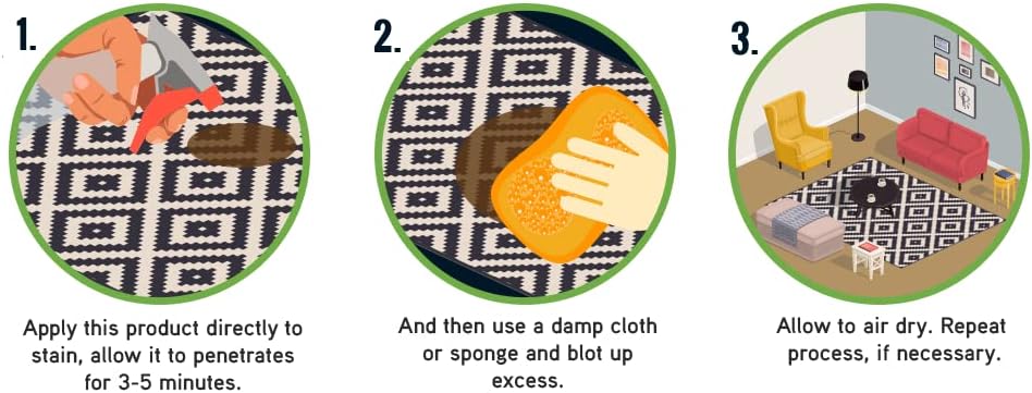 GreenFist Pet Stain & Odor Remover Magic Fast Acting Carpet Spot Cleaner Enzyme Powered Formula Cats,Dogs, Small Animal Urine, 32 oz Spray (2 Pack w/Sponge)
