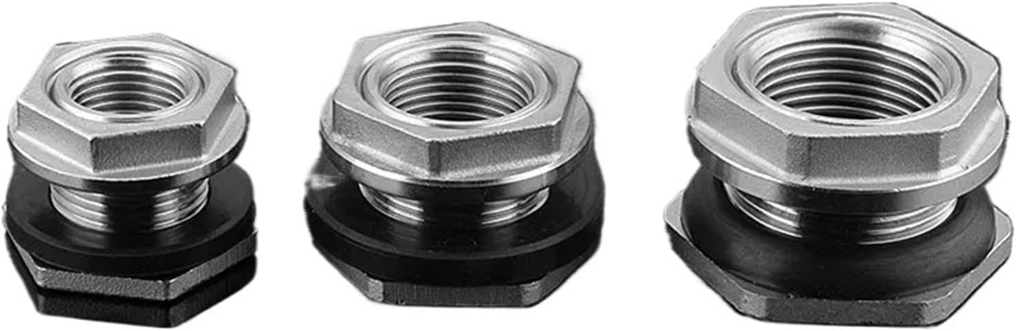 3/4" 1" 1-1/4" 1-1/2" BSP Male Thread 304 Stainless Steel Pipe Single Loose Key Swivel Fitting Nut Water Tank Jointer Connector(1 Inch)