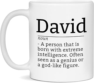 David Definition Coffee Mug - Personalized Gift for David, 11oz White Ceramic Cup
