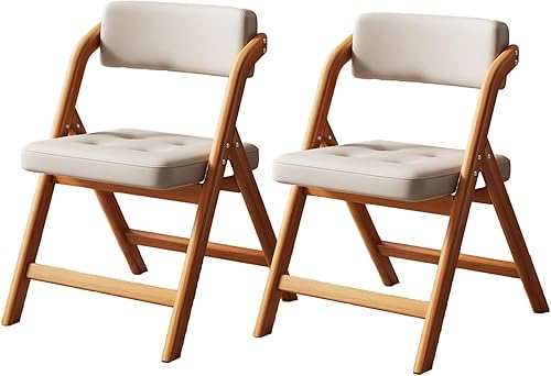 Miniatura 18 de Sillas de comedor plegables de madera, sillas plegables modernas con asientos acolchados, silla de cocina plegable, silla plegable acolchada para