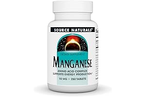Source Naturals Manganese, Amino Acid Chelate (Supports Energy Production) - 250 Tablets