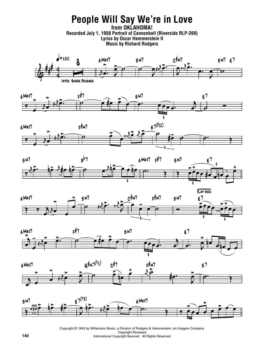Cannonball adderley - omnibook: For E-Flat Instruments