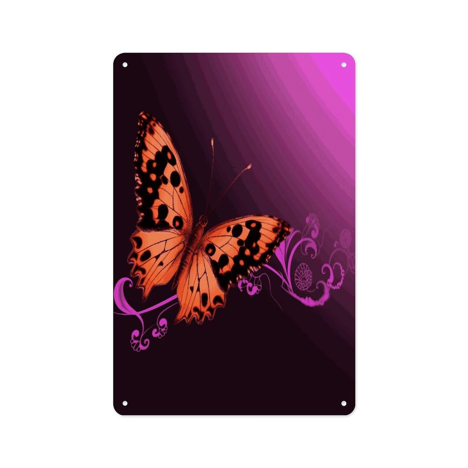 Fekiloot Style Nice Butterfly Wall Decor Metal Signs Tin Signs Poster