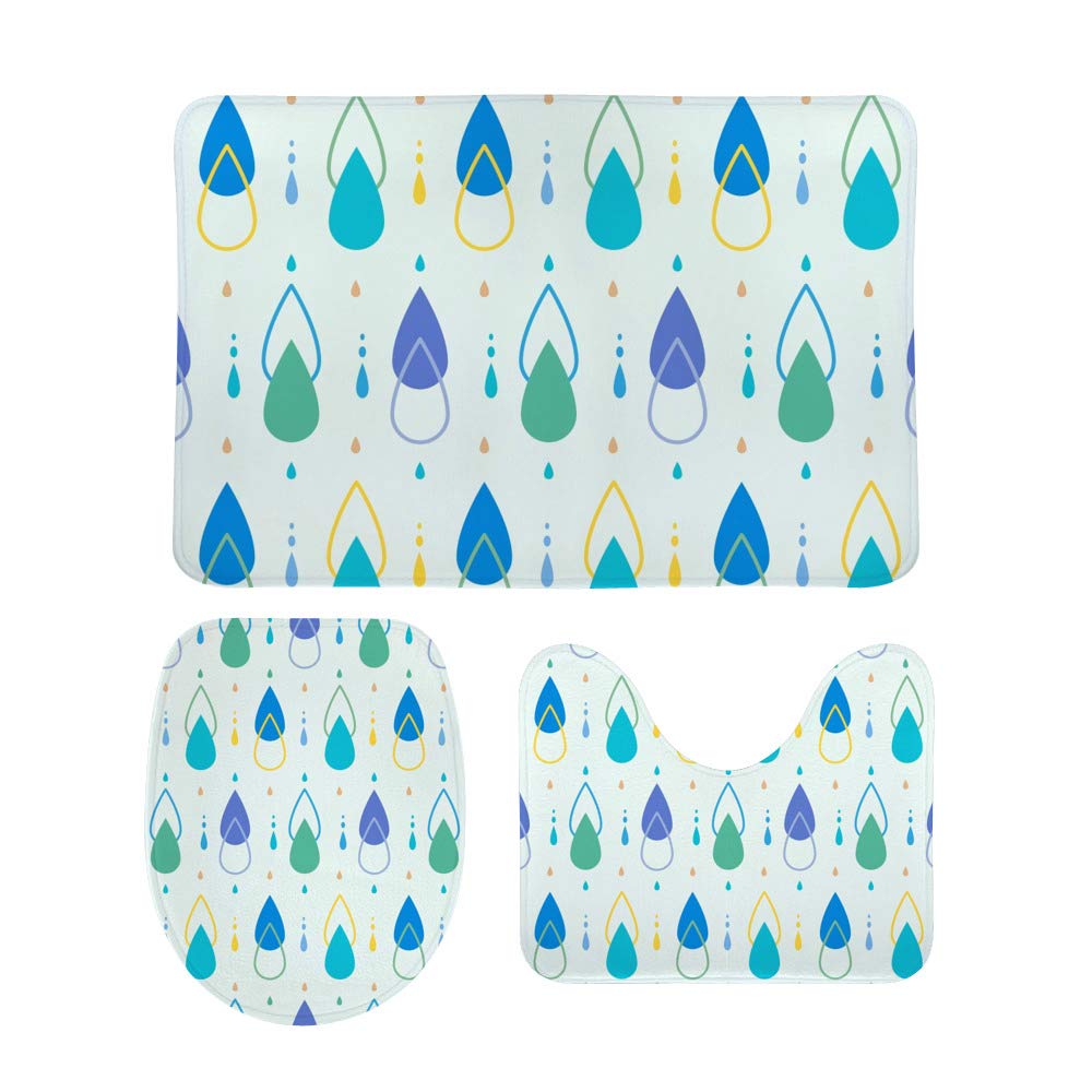 Tapis de bain super absorbant lot de 3 tapis antidérapants cuisine et porche