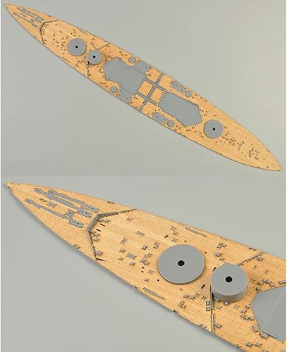 Cubierta de madera para Tamiya 78011 Escala 1350 Modelo británico del príncipe de Gales del HMS con la cadena del ancla