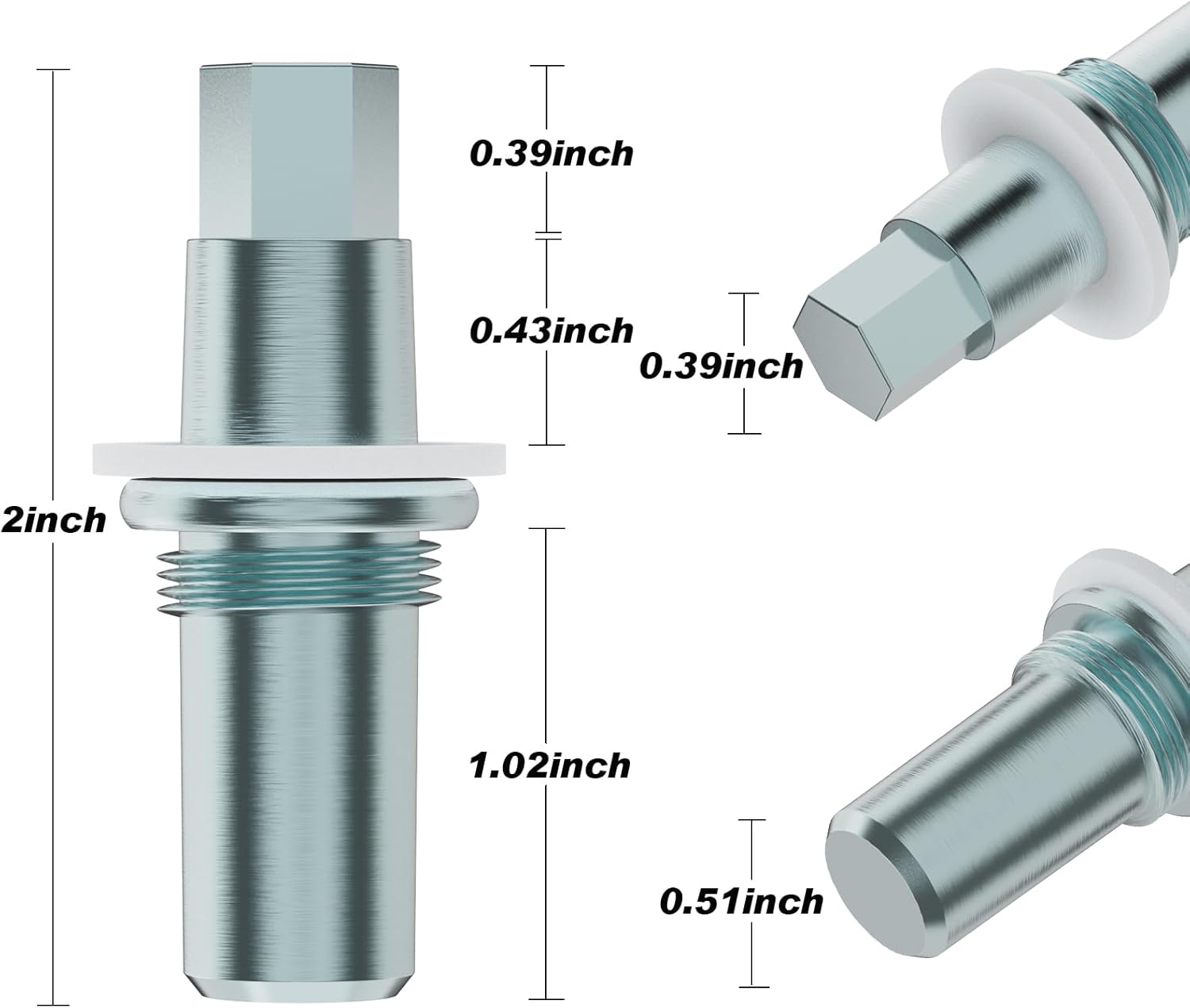 241708002 Center Hinge Pin for Electrolux Frigidaire Refrigerator compatible with(AP3960069) 240313901 240516401 1194712