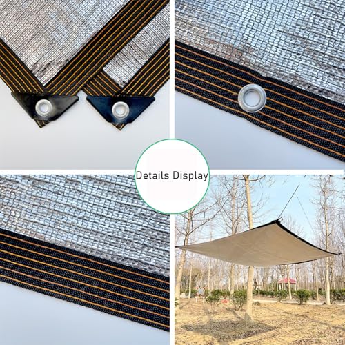 Malla de aluminio de sombreado exterior 4x9m transpirable reflectante 5