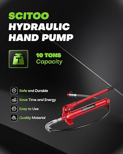 Miniatura 2 de SCITOO Hydraulic Hand Pump 10 Ton Red