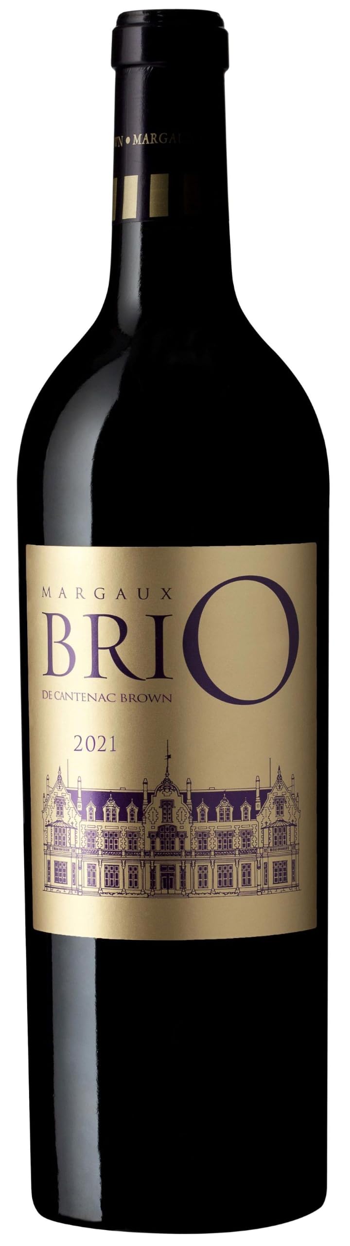 BriO de Cantenac Brown AOP Margaux 2021 - Vin Rouge Bordeaux Bouteille 75cl - Millésime Exceptionnel Rive Gauche - Cadeau Prestige