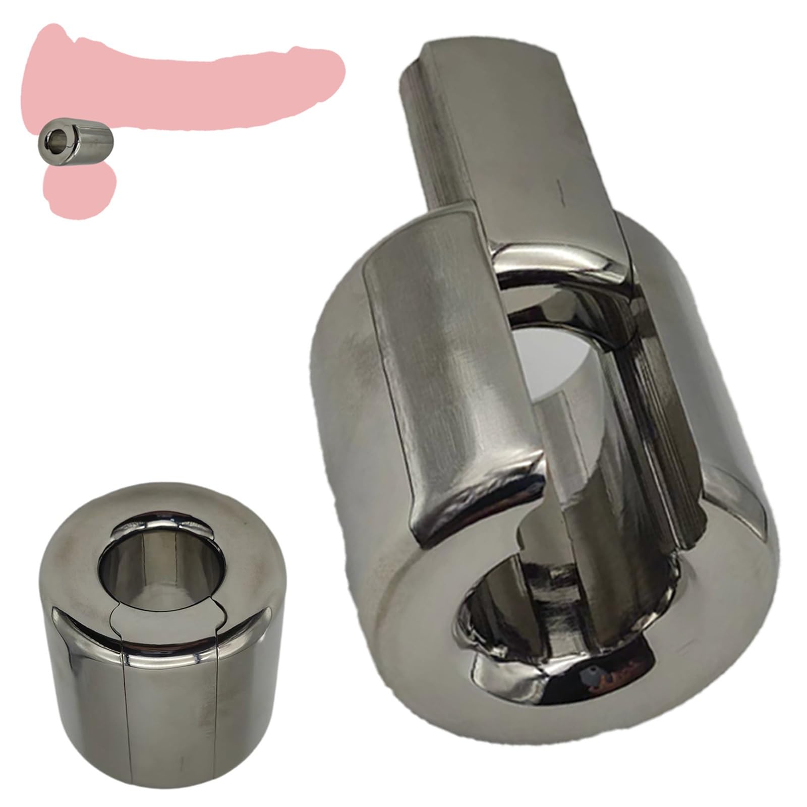 Extra Gewicht Metall Hodenring Cockringe CBT Ballstretcher Hodengewicht Hodenstrecker, 17 Größen Edelstahl Hodensack Anhänger Penis Ring Penistraining Erotik Sexspielzeuge für Männer