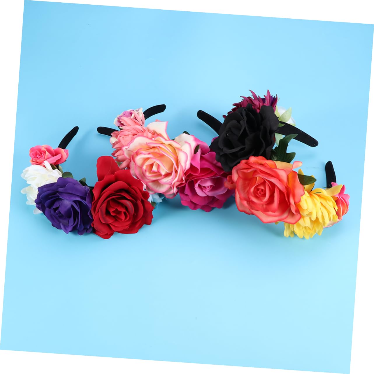 Beavorty 3 Piezas De Halloween Gomas De Pelo Niña Cintas Para El Cabello Para El Cabello De Las Mujeres Diadema Bohemia Novia Para El Cabello Niña De Las Flores