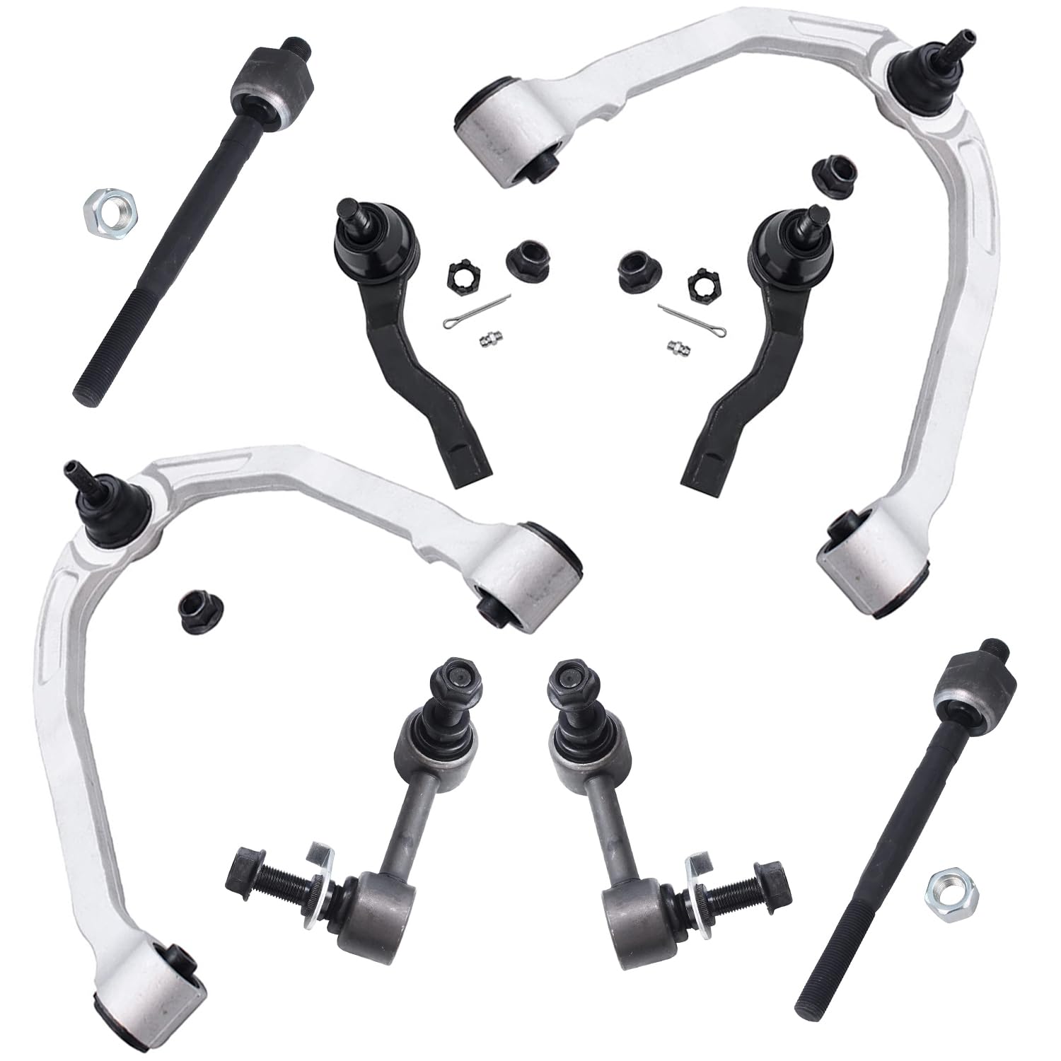 Detroit Axle - Front 8pc Control Arms Kit 03-07 Infiniti G35, 03-09
