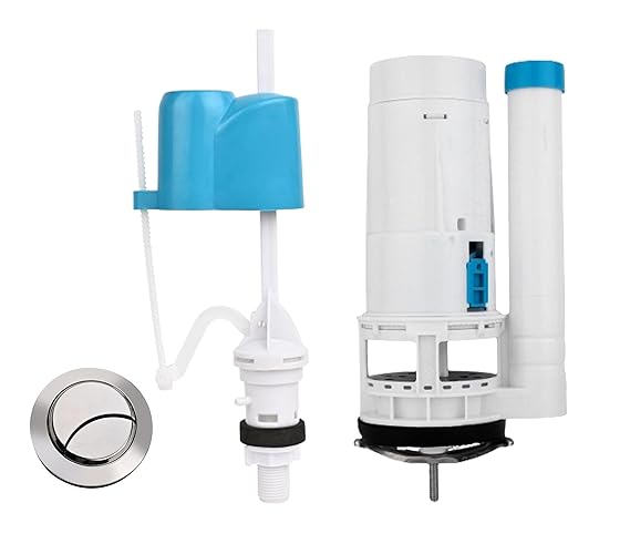BHANMATI SANITARY ITEMS Flush Repair Kit Plastic Water-Saving Toilet Repair Kit, contain Dual Flush Valve-Siphon, 8.26 Inch, 6-10