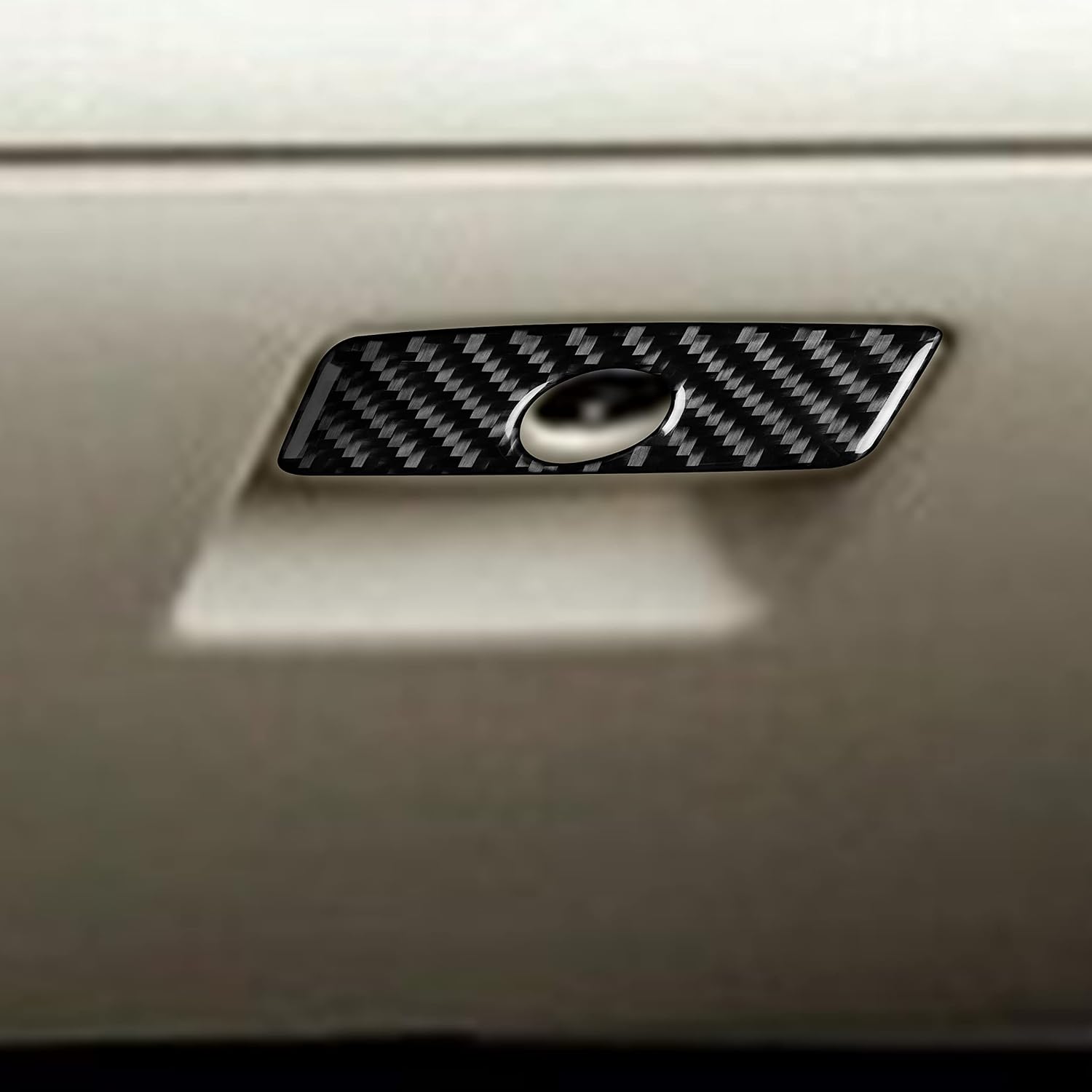 Real Carbon Fiber Auto Interior Accessories Sticker Compatible with Subaru Impreza 2012-2016/Subaru XV Crosstrek 2013-2017 Car Co-Pilot Side Storage Box Glove Box Handle Switch Decoration Trim Black