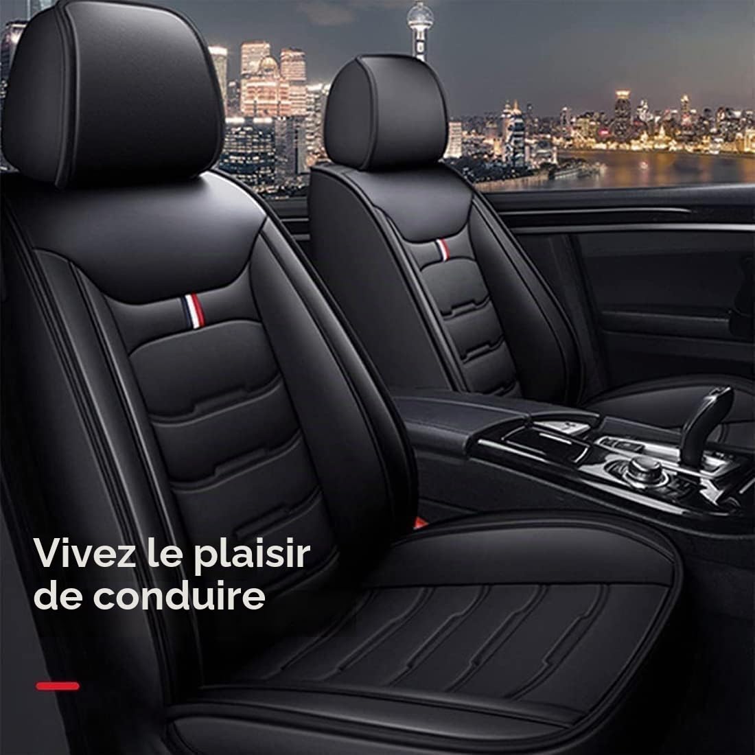 2Pcs Housse Siege Voiture pour Opel Tigra TwinTop/Speedster/Signum/Omega A Caravan, Imperméable Résistant À l'usure Cuir Protection Siège Ensemble Housses Avant,A/All Black