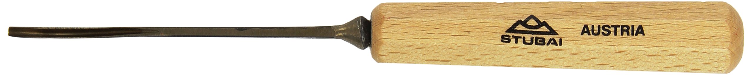 Stubai 524402 Dłuto do rzeźbienia w drewnie typ 44 z drewnianym uchwytem, złoty/beżowy, 2 mm