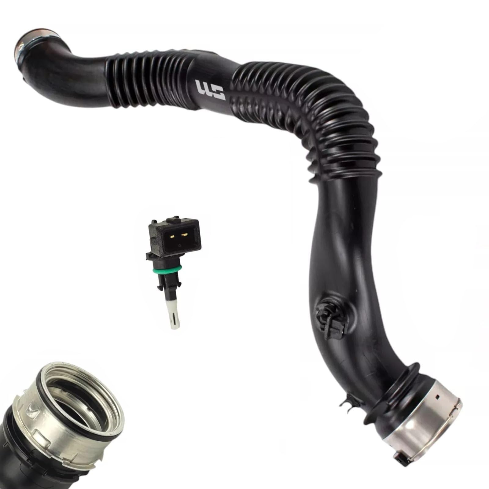 LLS-GERMANY Tuyau Turbo compatible avec Série 1 (E81, E82, E87) 116d, 118d, 120d, 123d, 11617797481, 11 61 7 797 481, 11 61 7797481, 7797481, originaler HENN-Anschluss