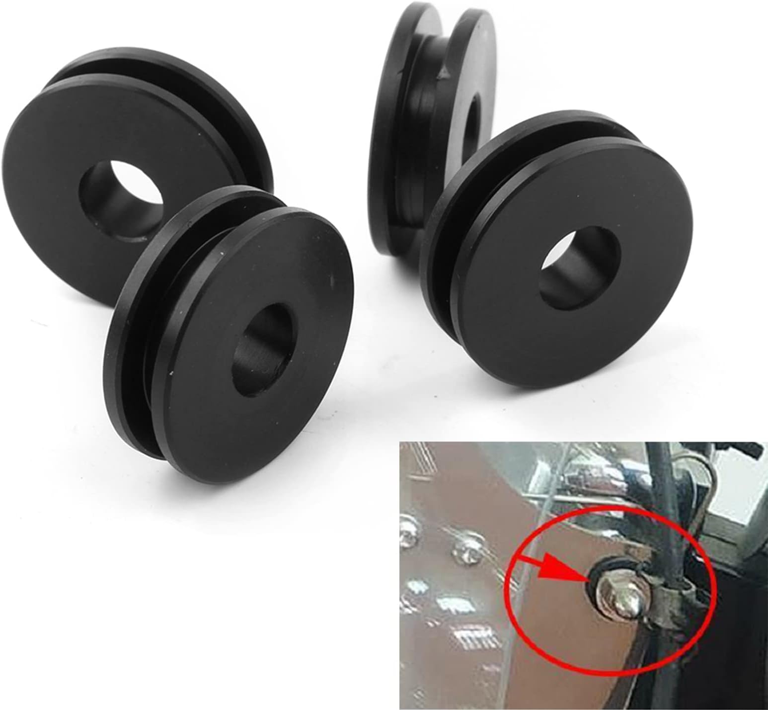 PLSUS Motorcycle Windshield Bushing Grommets Detachable Windscreen Mounting Kit Replacement For Harley Road King Heritage Softail