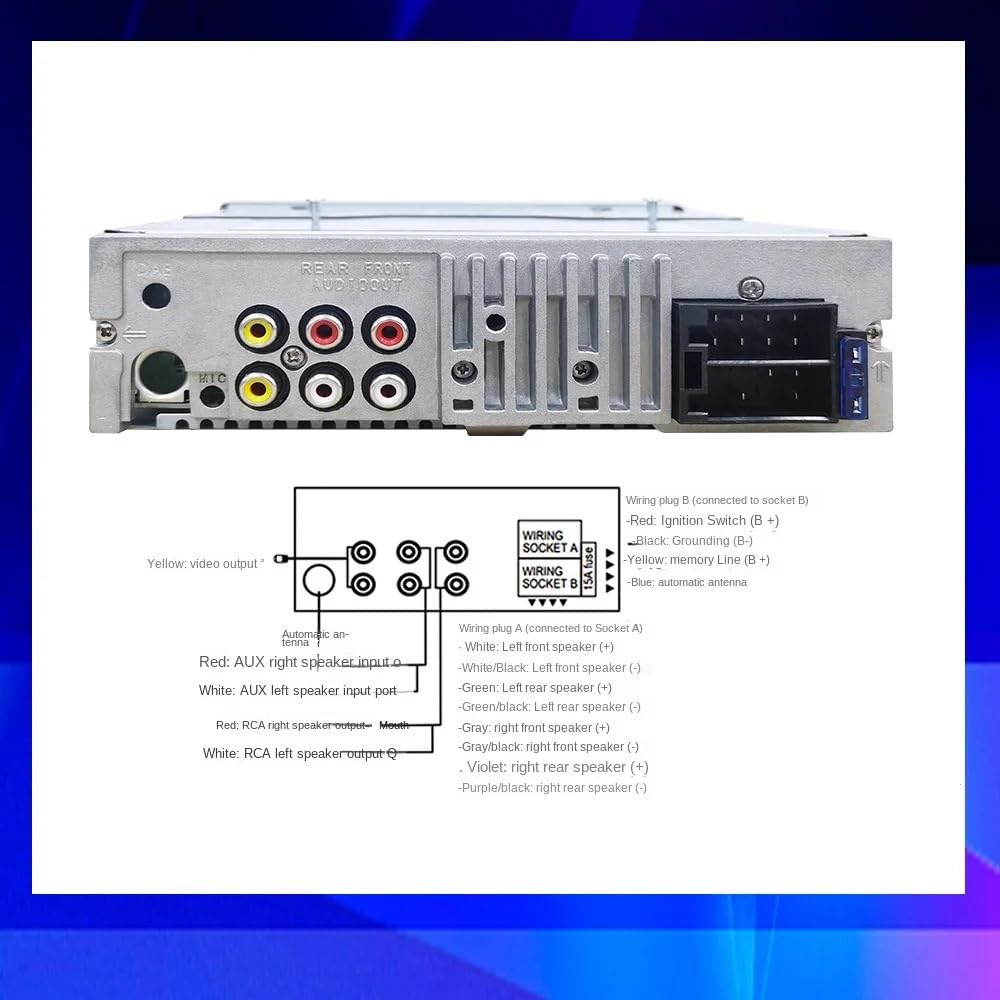 Tragbarer DVD-Player, 12V Auto-CD-Player DVD VCD Auto-Stereo-MP3-Player Optischer Plattenspieler
