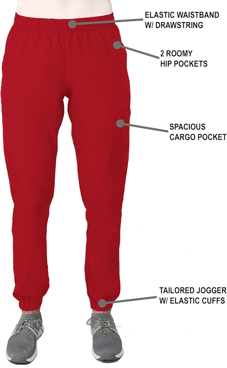 Green Town Scrubs for Women Scrub Set - Jogger Pant and V-Neck Top, 6 Pockets, Easy Care Uniforms