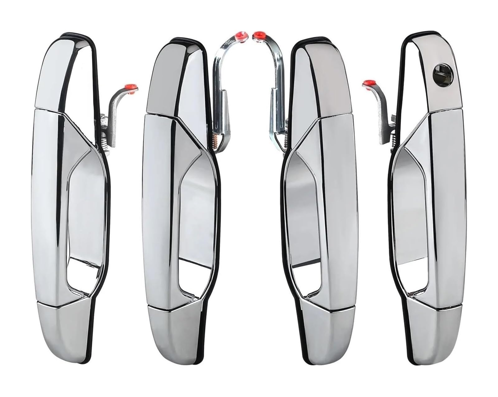 Qwqthgs Chrome Car Exterior Door Handle Cap For Silverado For Tahoe For Sierra For Yukon For Pickup 2007-2013 20828237 Exterior Outside Door Handle(,A Set 4Pcs)