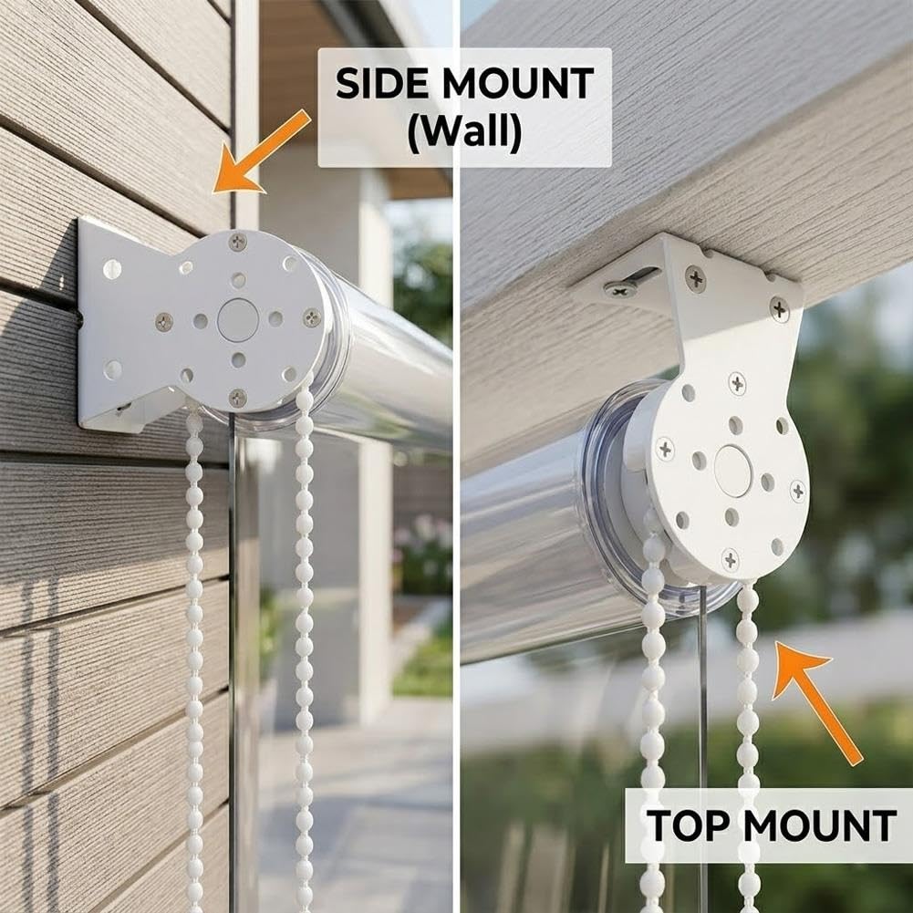 Volets Roulants Extérieur PVC Transparent, Store Enrouleur pour Pergola