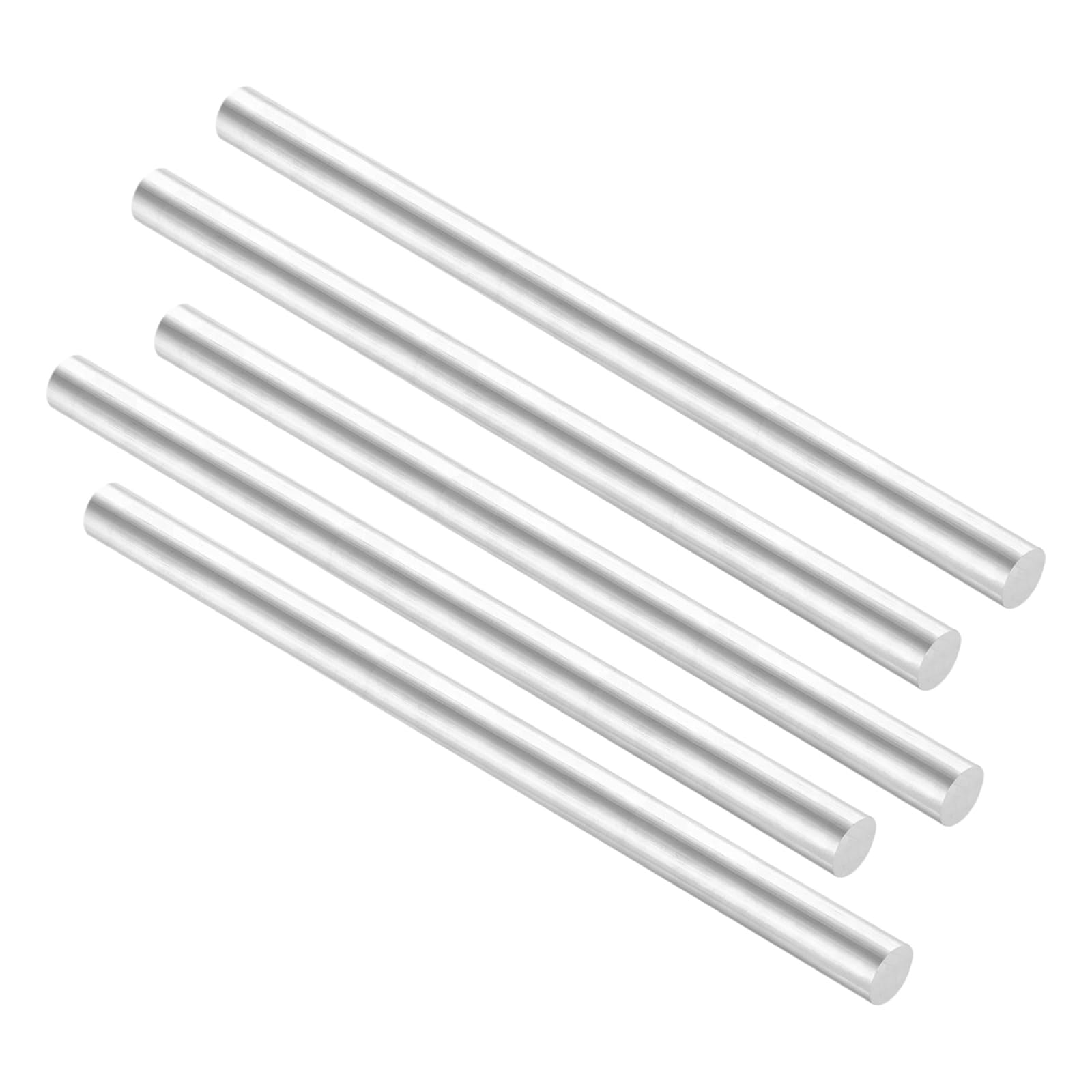 QUARKZMAN Aluminium Rundstangen 15mm x 250mm Vollmaterial Rundstab Drehbank Aluminium Stäbe für Industrie Maschinen DIY Handwerkzeug Gartendekoration RC Modell 5 Stück