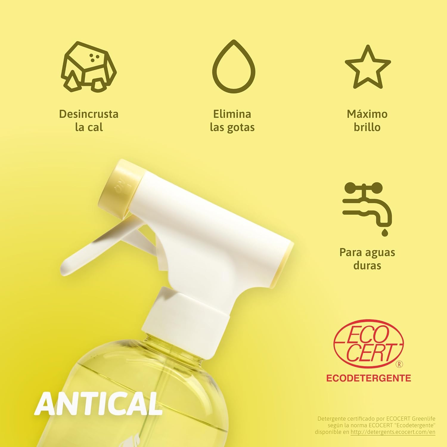 Natulim Pack 4 Esenciales de Limpieza del Hogar - Limpiacristales, Antical, Multisuperficies y Desengrasante - Set Pulverizador Recargable 500 ml + 8 Sobres - Fórmula Eficaz y Natural