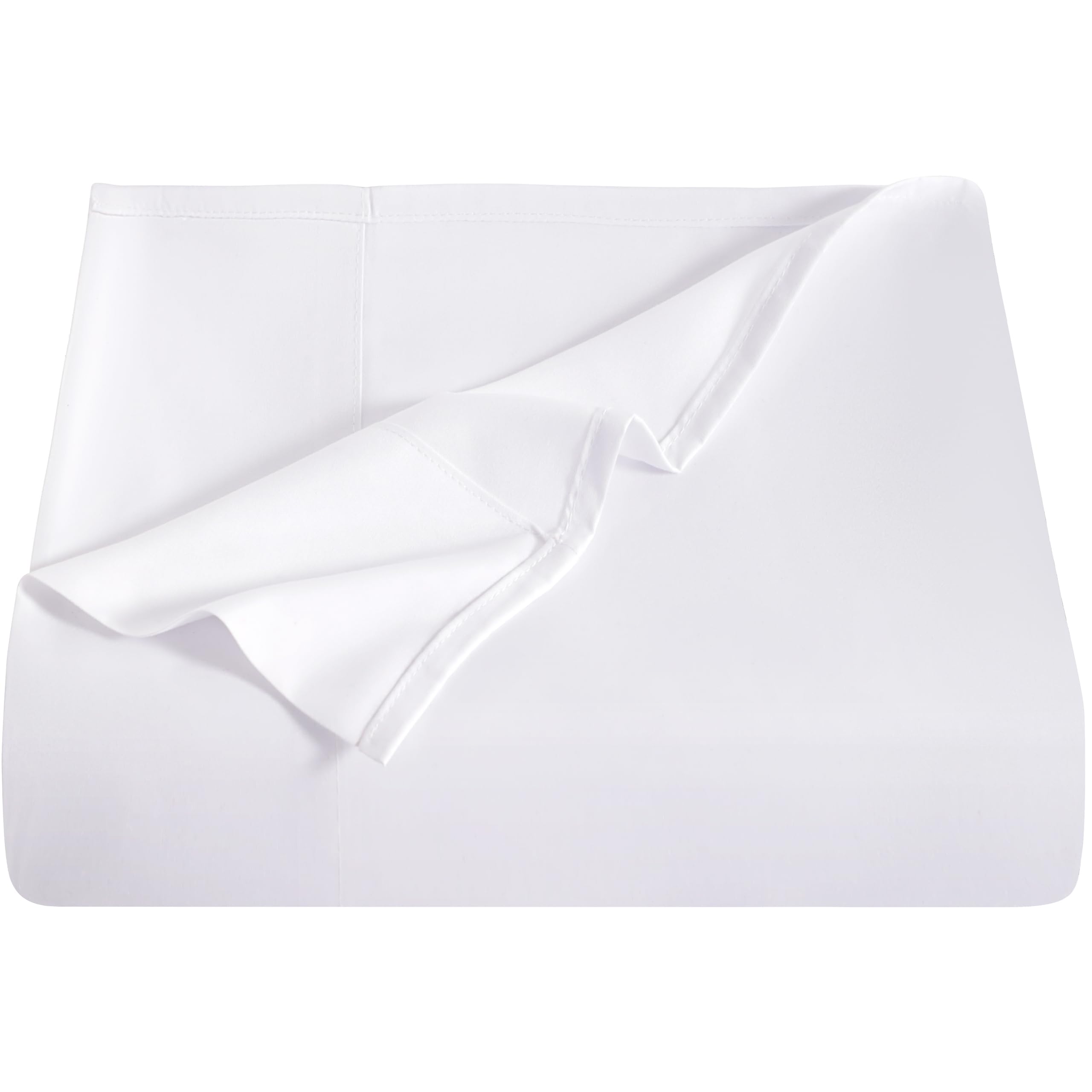 NTBAY Twin Flat Sheet Only - Brushed Microfiber Flat Sheet - Soft, Wrinkle-Free, Fade-Resistant, Stain-Resistant, Top Sheet, Hotel Quality Flat Bed Sheet, White โ image 1