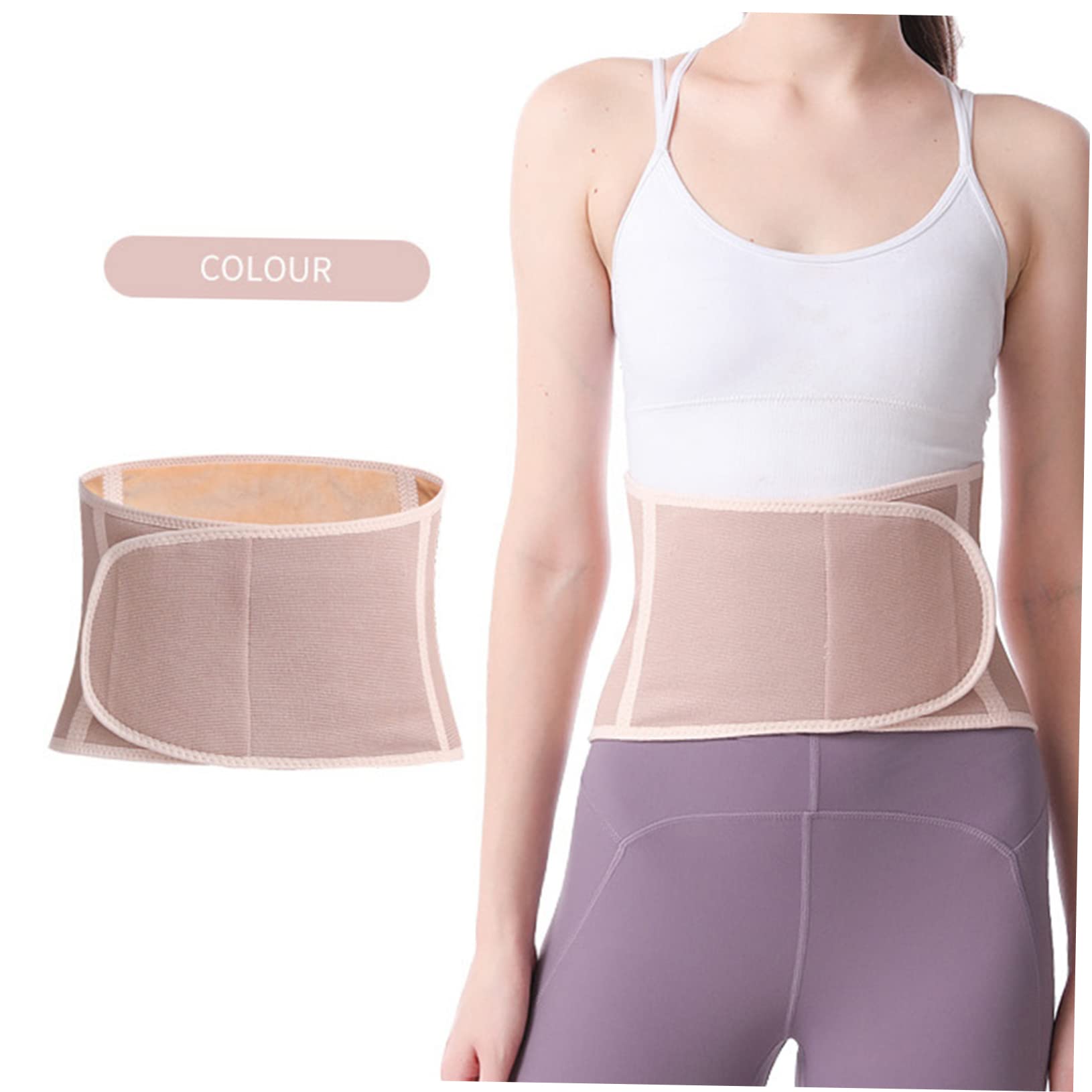IWOWHERO Elegant Lumbar Support Strap Warm Winter Waist Belt Protective Band Comfortable Fit