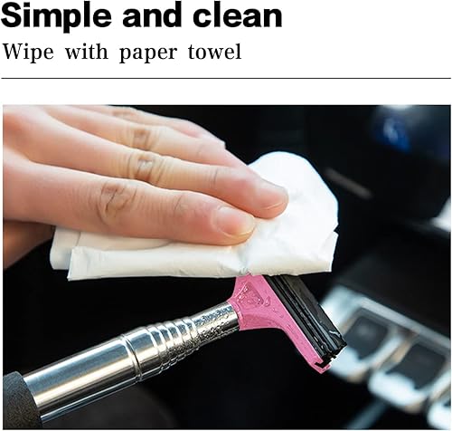 Miniatura 5 de jeseny Limpiador telescópico para espejo retrovisor de coche, limpiador telescópico de 38.6 in, mango largo, herramienta de limpieza de coche,