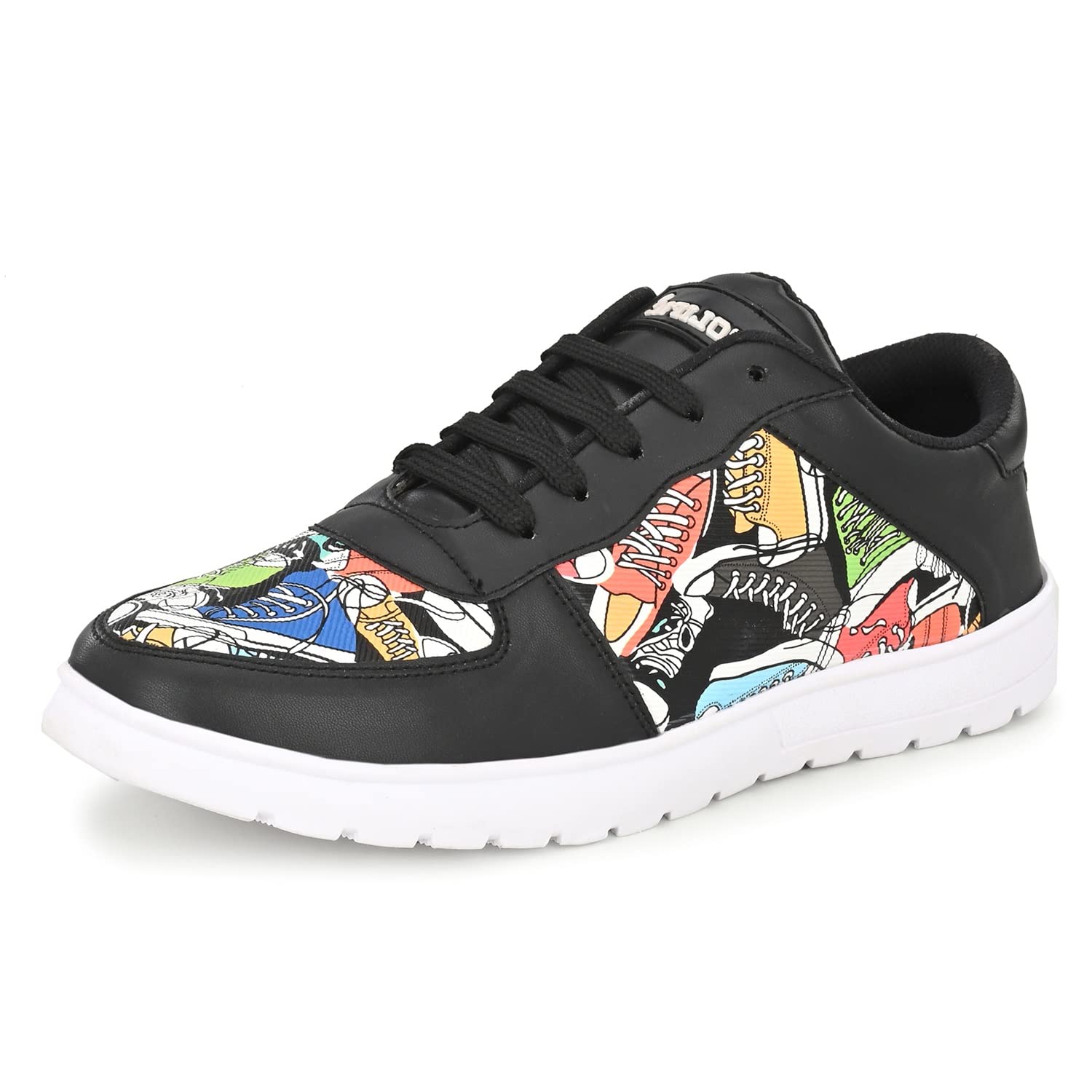 Prolific Mens Printed Trendy Sneakers Black (B0BV6TSSJR) Amazon Price History, Amazon Price Tracker